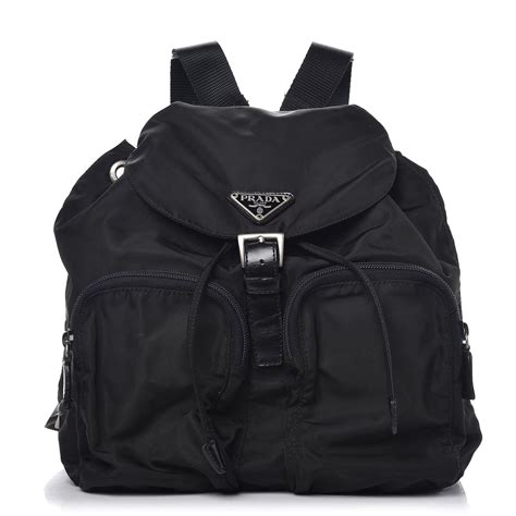 prada black small backpack|prada black backpack small.